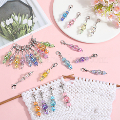 Acrylic Pendant Locking Stitch Markers&nbsp;HJEW-SC00081