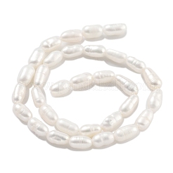 天然養殖淡水パールビーズ連売り  ライス  グレード4a+  雪  2.8~3.2mm  穴：0.3mm  約31個/連  6.69''~6.89''（17~17.5センチメートル）&nbsp;PEAR-P062-01E