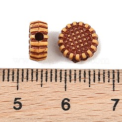 不透明アクリル模造木目ビーズ  砂茶色  ヒマワリ  8x3mm  穴：1.6mm&nbsp;AC-CBAB80E-01B