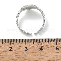 304 Stainless Steel Cuff Open Rings for Women&nbsp;RJEW-L341-05A-P