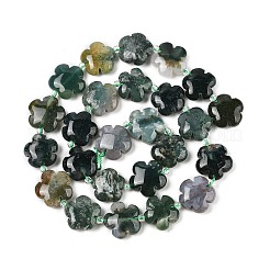 Natural Moss Agate Beads Strands&nbsp;G-NH0009-A01-02