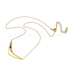 304 Stainless Steel V Shaped Pendant Necklaces for Women&nbsp;LS-NJEW-Z086-01G