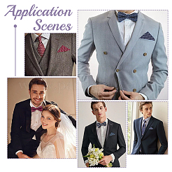 3Pcs 3 Colors Cotton Men's Suit Square Scarf&nbsp;AJEW-GO0002-87