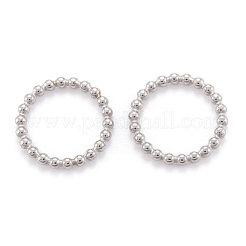 変色しない304ステンレススチール製リンクリング  円形リング  ステンレス鋼色  14.5x1.5mm&nbsp;STAS-M291-11C-P
