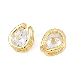 Brass Micro Pave Cubic Zirconia Pendants&nbsp;CU-CBAFB7D-07G