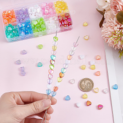 350Pcs 10 Colors Eco-Friendly Transparent Acrylic Beads&nbsp;OACR-ME0001-08
