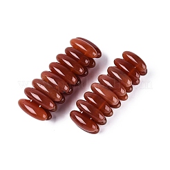 オーバル型の天然瑪瑙ビーズを使用した伸縮性のあるブレスレット（女性用・男性用）  染め  ファイヤーブリック  内径：2.05~2.44インチ（5.2~6.2cm）&nbsp;G-Q601-23G