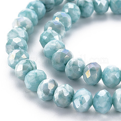 Opaque Baking Paint Glass Beads Strands&nbsp;EGLA-N006-010A-B05