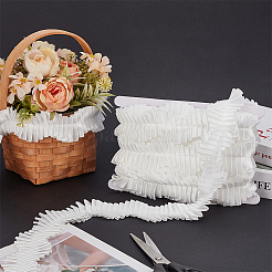 8 Yards Polyester Wavy Pleated Lace Ribbon&nbsp;OCOR-FG0002-88B
