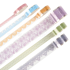1Bag Lace Patterns PET Floral Decorative Tape Set&nbsp;AJEW-SP0002-74A