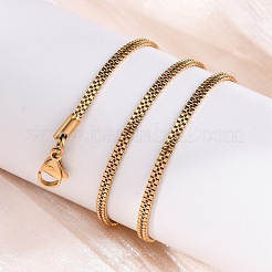 2.5MM 304 Stainless Steel Double Box Chain Necklaces&nbsp;NJEW-Q013-05G