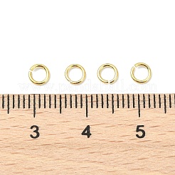 Shegrace 30g 真鍮製オープン丸カン  丸く切ったのこぎり  カドミウムフリー＆ニッケルフリー＆鉛フリー  18KGP本金メッキ  20ゲージ  4x0.8mm  内径：2.5mm  約1034個/袋&nbsp;XGRPCN203-238G