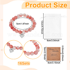 48Pcs Natural Persian Jade Bead Bracelets&nbsp;BJEW-UN00038