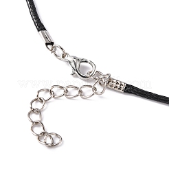 DIYの翼のペンダントのネックレスの作成キット  合金ペンダントカボションカットを含む  ガラスカボション  ワックスコード  ミックスカラー  12個/箱&nbsp;DIY-FS0003-05