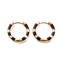 Brass Enamel Earrings&nbsp;EJEW-R024-01G-02