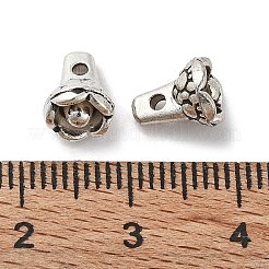 チベット風合金チャーム  カドミウムフリー＆鉛フリー  花  アンティークシルバー  8.5x6.5mm  穴：1.4mm  約1578個/947g&nbsp;LS-FIND-A035-13AS