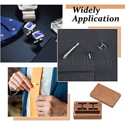 Wood Cuff-link Gift Storage Magnetic Boxes&nbsp;WOOD-WH0062-27B