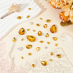 94Pcs 6 Style Glass Rhinestone Cabochons&nbsp;GLAA-FG0001-16A
