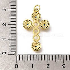 Brass Micro Pave Clear Cubic Zirconia Pendants&nbsp;KK-M297-07G