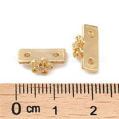 Brass Micro Pave Clear Cubic Zirconia Slide Charms&nbsp;KK-P239-17G