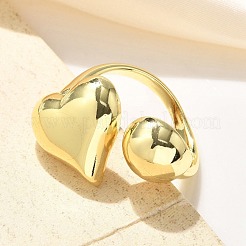 Brass Cuff Rings&nbsp;RJEW-P149-03G