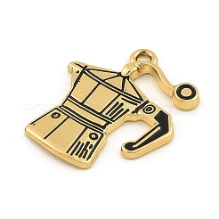 Blended Coffee Alloy Enamel Pendants&nbsp;ENAM-B038-01G-04