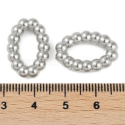 CCBプラスチックフレームコネクター  オーバル  プラチナ  21x14.5x4mm  穴：7x13mm&nbsp;CCB-G020-26P