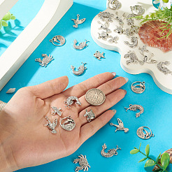 54Pcs 6 Styles Alloy Rhinestone Pendants&nbsp;FIND-TA0010-65P