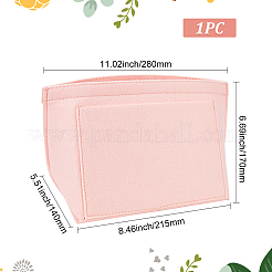 フェルト財布オーガナイザーインサート  女性用トートバッグライナー  ジッパー付き  ピンク  21.5x14x17cm&nbsp;FIND-WH0033-68A-01