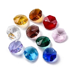 ガラス縫い付けラインストーン100個  プラスチック製の箱付き  ミックスカラー  14x14x8mm  穴：1.5mm  10個/カラー&nbsp;AJEW-H154-08F