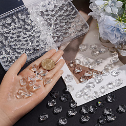 240Pcs Transparent K9 Glass Connector Charms&nbsp;GLAA-SP0001-92