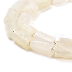 天然ホワイトムーンストーンビーズ連売り  シードビーズで  ファセット列  9~11x6~7.5x6~7.5mm  穴：1.2mm  約30個/連  15.16~15.55インチ（38.5~39.5cm）&nbsp;G-G068-A36-01