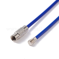 ステンレスキーホルダー  ミッドナイトブルー  100x2mm&nbsp;KEYC-WH0001-2x100-03F