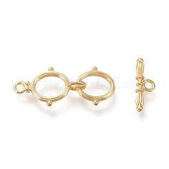 Brass Toggle Clasps&nbsp;KK-F820-13G