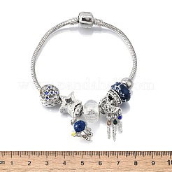 Alloy Enamel European Beads Charm Bracelets&nbsp;BJEW-F495-19P