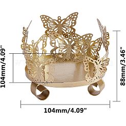 鉄キャンドルホルダー  完璧なホームパーティーの装飾  蝶  ゴールドカラー  104x104x88mm&nbsp;AJEW-WH0019-30