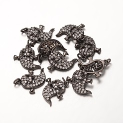 Halloween Brass Cubic Zirconia Pendants&nbsp;ZIRC-K026-02B-NR