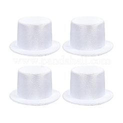 人形用EVAポリエステル布製ラウンドファシネーターハットベース  ホワイト  90x48.5mm&nbsp;DIY-WH0591-368A
