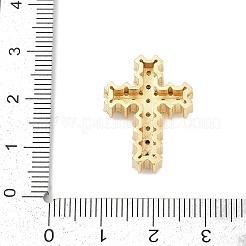 Brass Micro Pave Cubic Zirconia Beads&nbsp;KK-H203-11B-G