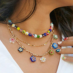360Pcs 12 Colors Handmade Millefiori Glass Beads&nbsp;LAMP-GO0001-12