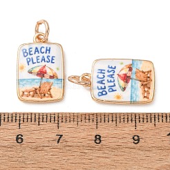 Printed Brass Pendants&nbsp;KK-CBA3895-01D-G