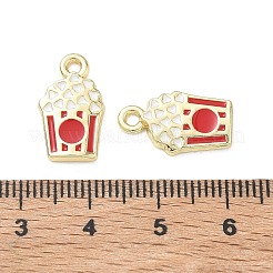 合金エナメルチャーム  ポップコーンのチャーム  長持ちメッキ  ゴールドカラー  17x10x2mm  穴：1.8mm&nbsp;FIND-D044-14G