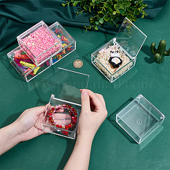 Transparent Acrylic Packaging Boxes with Flip Lid&nbsp;LS-CON-WH0110-36A