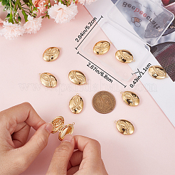 10Pcs Brass Locket Pendants&nbsp;KK-BBC0009-07