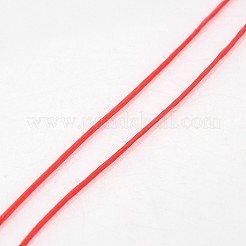 フラット弾性クリスタルストリング  弾性ビーズ糸  ストレッチブレスレット作り用  レッド  0.5mm  約546.8ヤード（500m）/ロール&nbsp;EW-J002-0.5mm-04