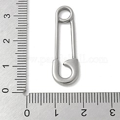 304ステンレスペンダント  ペーパークリップ型チャーム  ステンレス鋼色  31x10x2mm  穴：4mm&nbsp;STAS-L277-08P