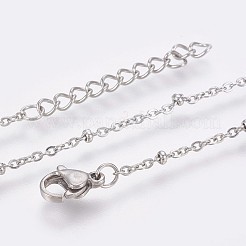 Tarnish Resistant 304 Stainless Steel Cable Chain Anklets&nbsp;LS-AJEW-P069-01P