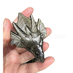 Natural Golden Sheen Obsidian Carved Dragon Figurines&nbsp;PW-WG46613-01