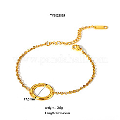 Vintage 304 Stainless Steel Ring Link Chain Bracelets for Women&nbsp;DG9010-2