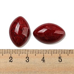 染め合成ターコイズカボション  馬の目  暗赤色  20.5x13~13.5x6mm&nbsp;G-B070-11